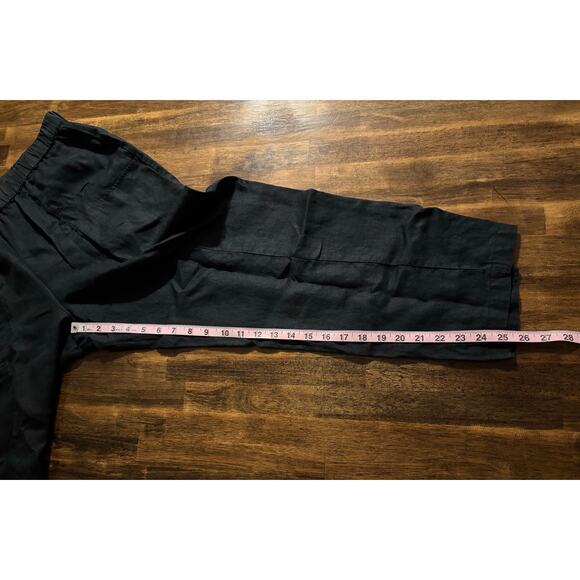 Quince Women’s Large Pants Ankle Tapered 100% European Linen Elastic Waist - Picture 13 of 16